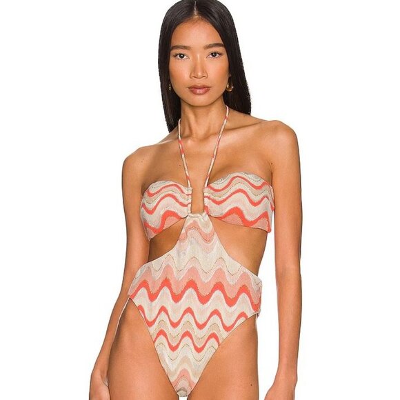 DEVON WINDSOR Other - Devon Windsor NWT Romi One Piece Swimsuit in Coral Wave size Large